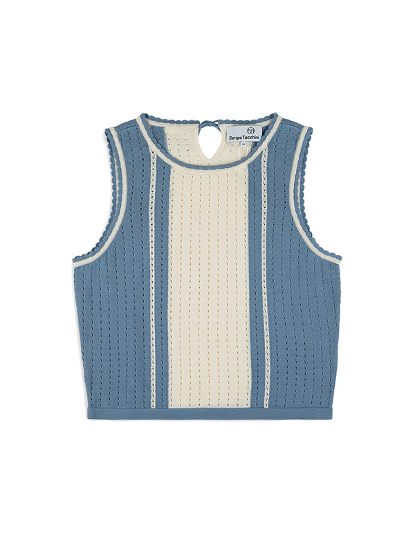 sergio tacchini Zola Knit Top- Faded Denim