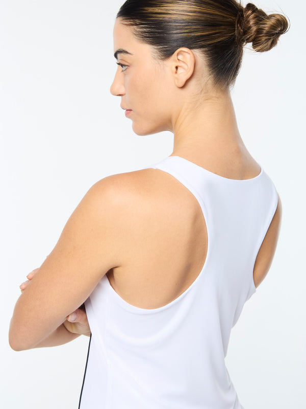 Sergio Tacchini Tessa Scoop Neck Tank- Brilliant White