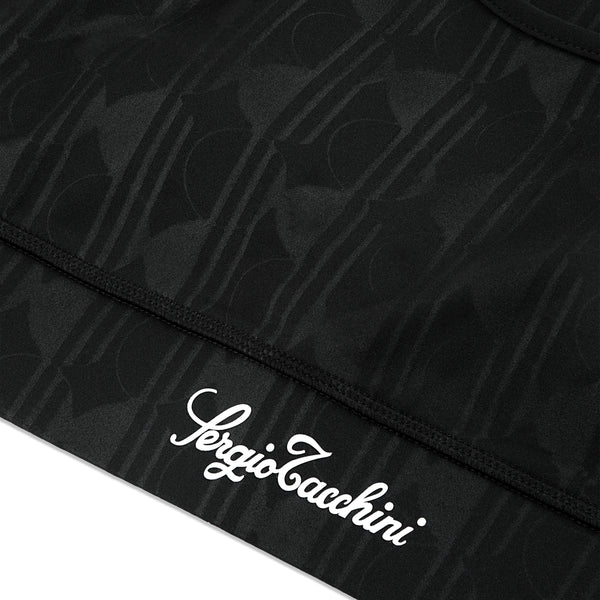 Sergio Tacchini Viano Printed Sports Bra- Black Beauty