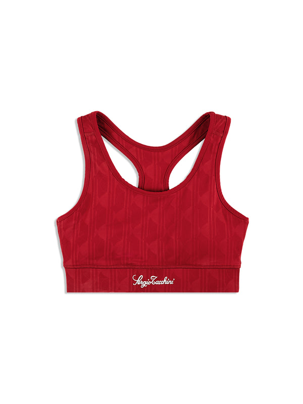 sergio tacchini Viano Printed Sports Bra- Sun Dried Tomato