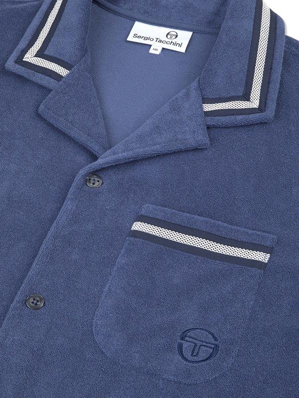 Sergio Tacchini Vitus Terry Cabana Shirt- Blue Indigo