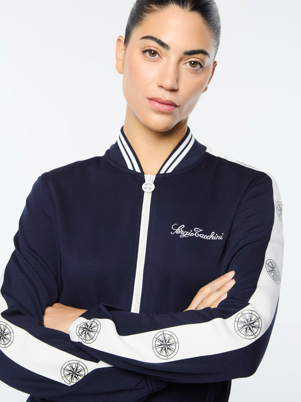 Sergio Tacchini Women's Bussola Track Jacket- Maritime Blue
