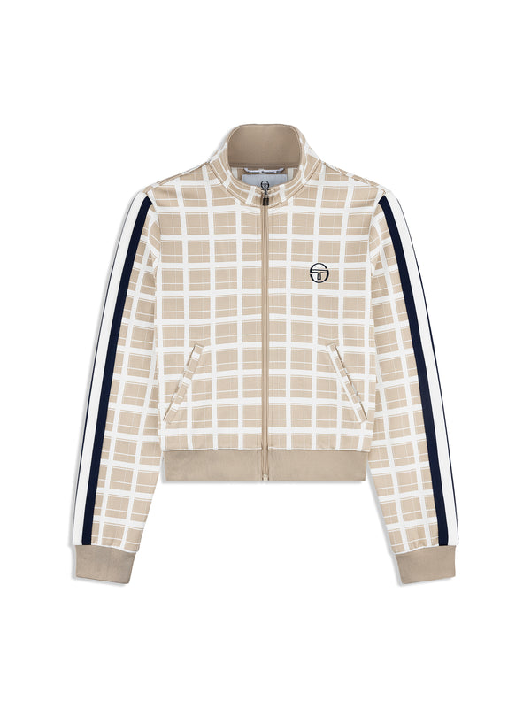 sergio tacchini Women's Damarindo Check Track Jacket- Humus