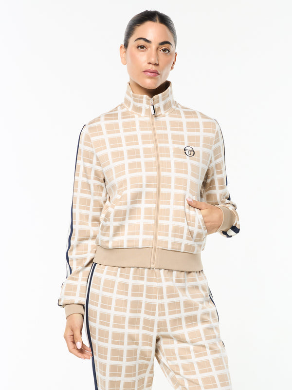 Sergio Tacchini Women's Damarindo Check Track Jacket- Humus