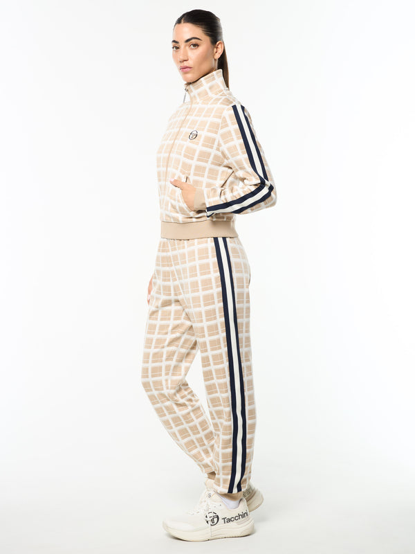 Sergio Tacchini Women's Damarindo Check Track Jacket- Humus