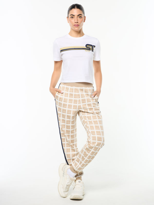 Sergio Tacchini Women's Damarindo Check Track Pant- Humus