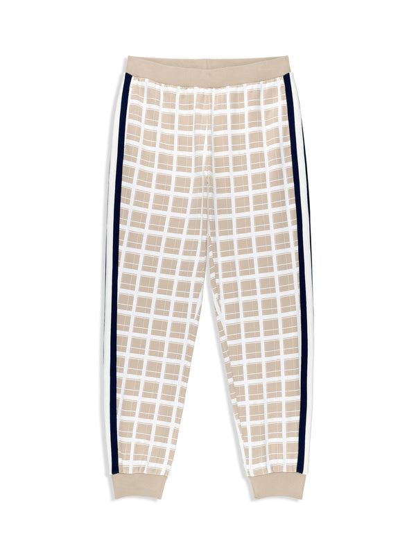 sergio tacchini Women's Damarindo Check Track Pant- Humus