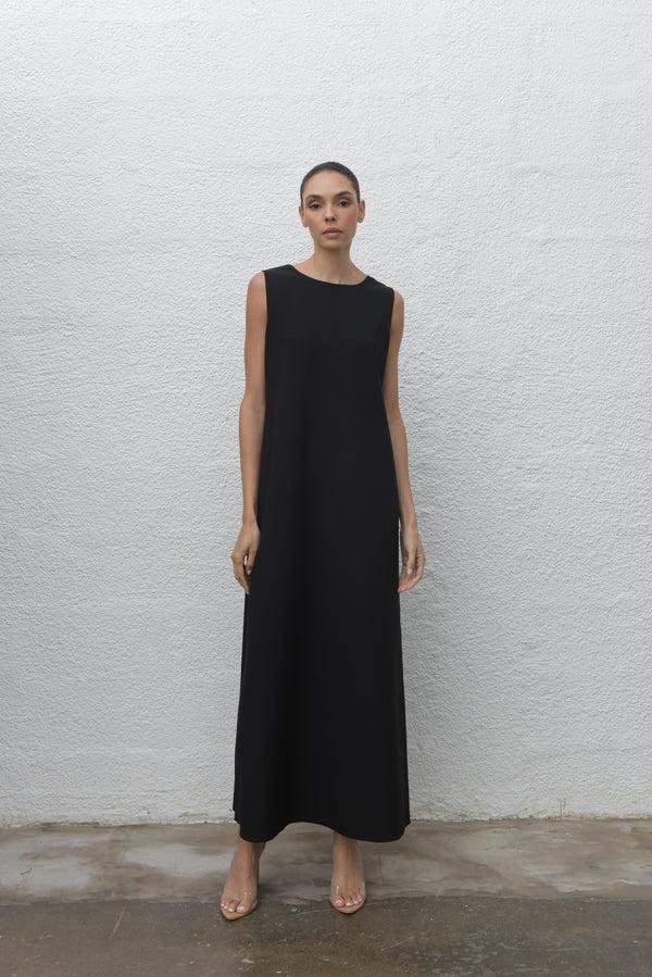 serrb UNDERDRESS- BLACK/WHITE Abaya