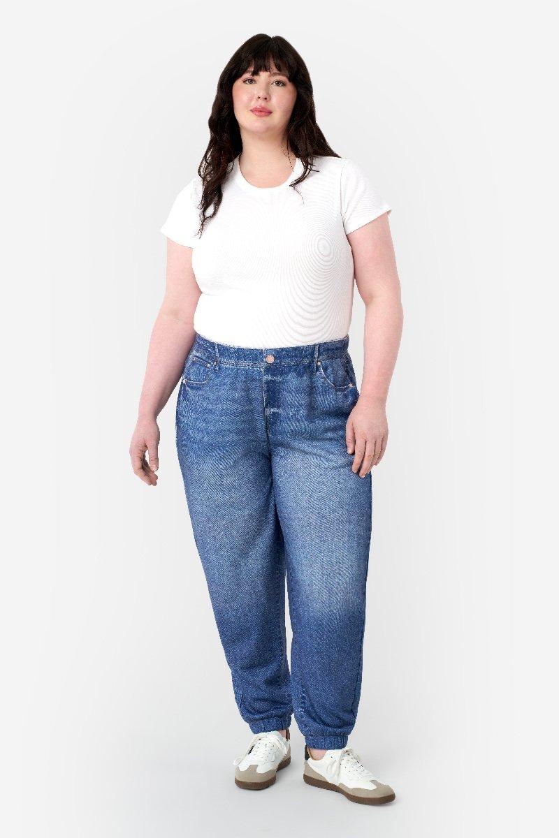 seven 7 Denim Illusion Cotton Terry Sweatpant Jean Jogger Saltaire