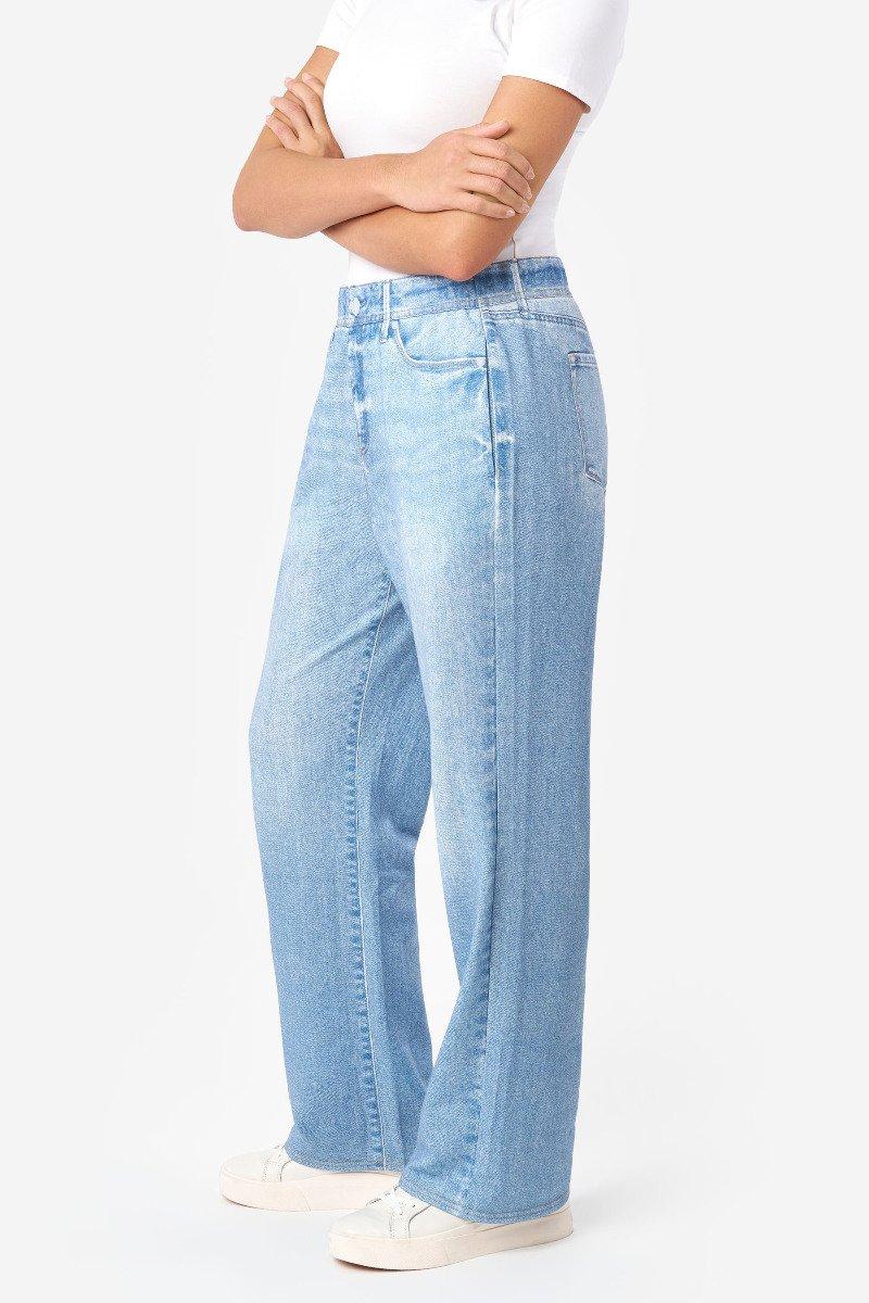 Seven 7 Denim Illusion Wide Leg Cotton Terry Sweatpant Jean Jasper
