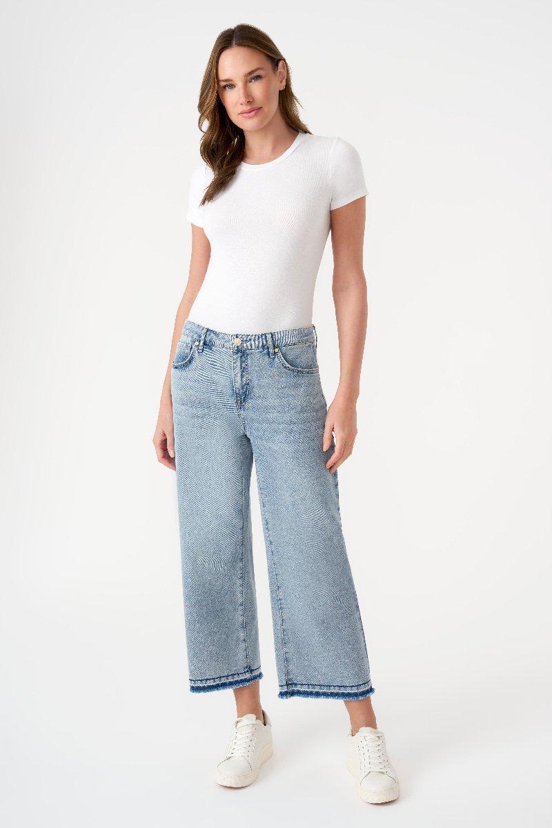 Seven 7 Featherweight Wide Leg Cropped Jean Lone Wolf