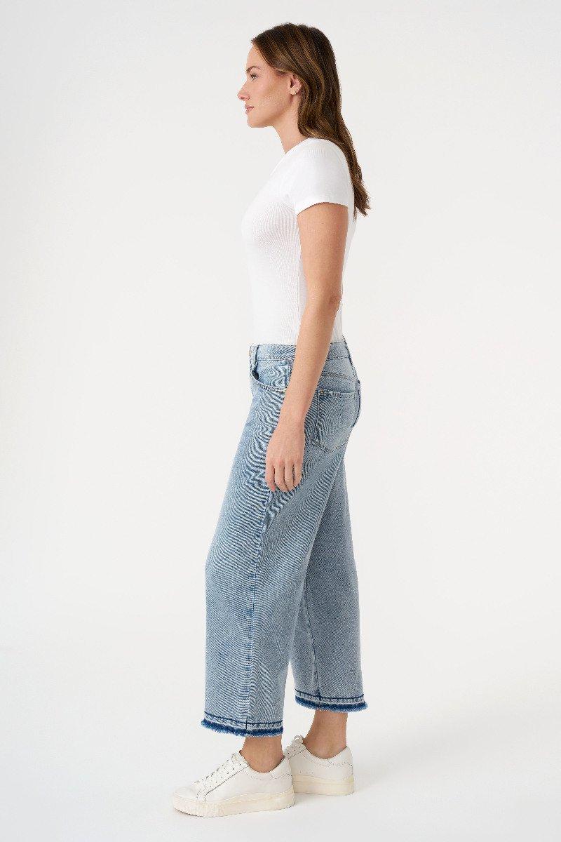 Seven 7 Featherweight Wide Leg Cropped Jean Lone Wolf