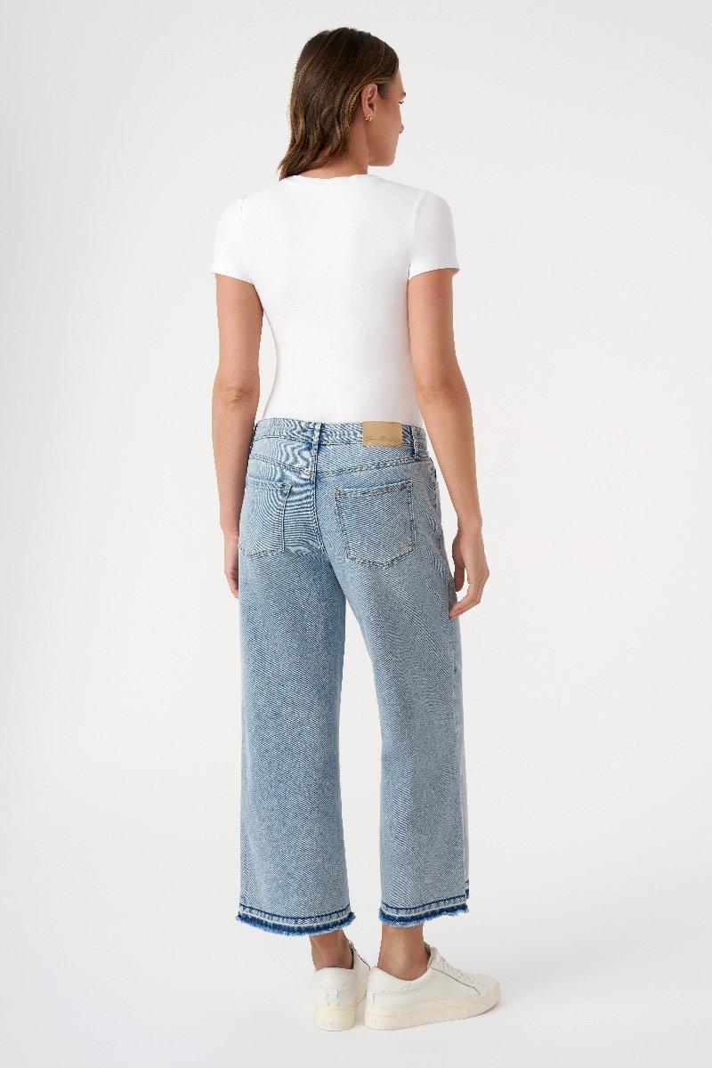 Seven 7 Featherweight Wide Leg Cropped Jean Lone Wolf