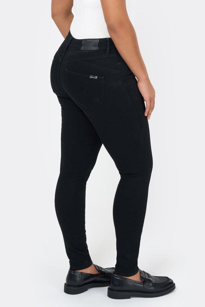Seven 7 High Rise Booty Shaper Skinny Jean Rinse Black