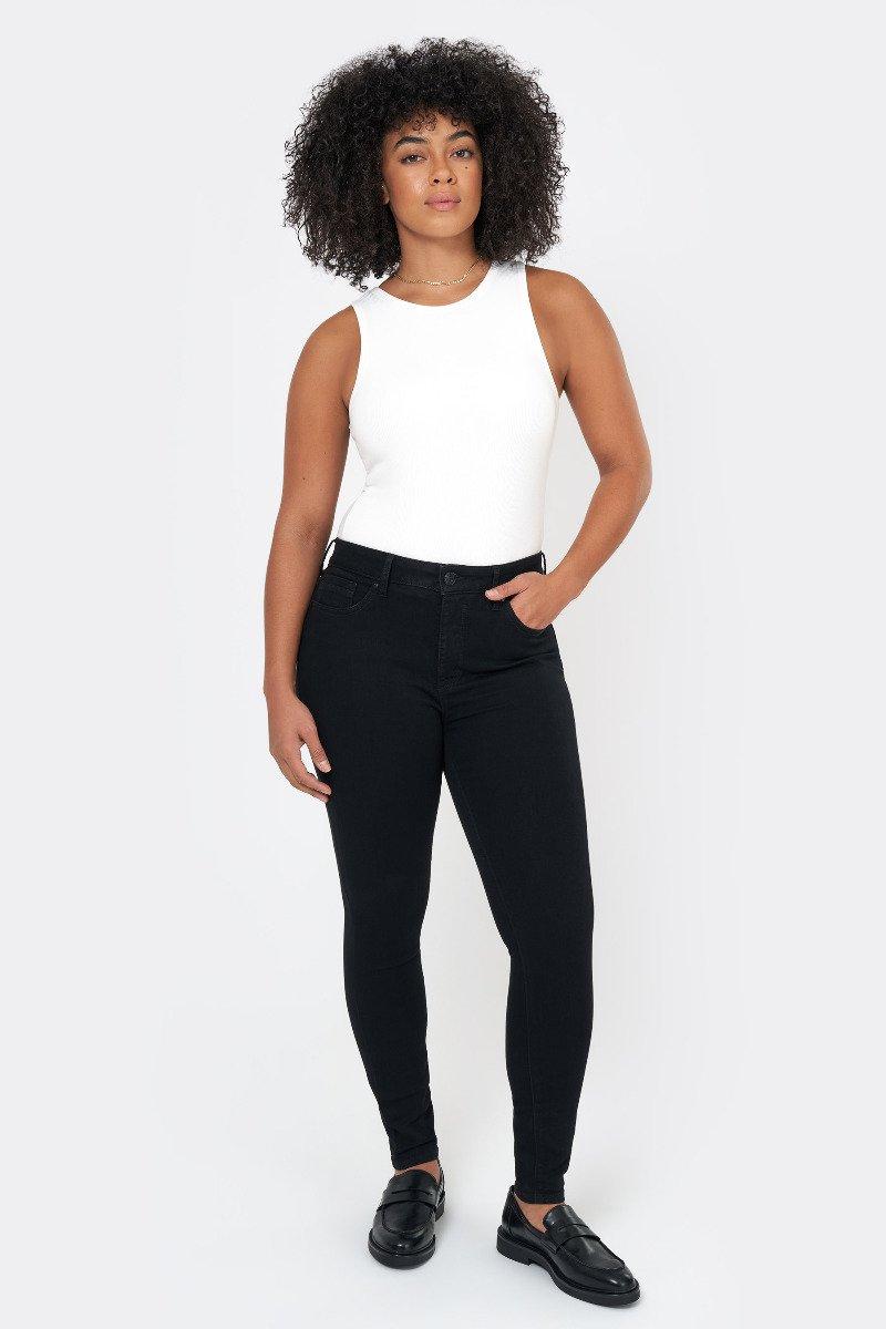 seven 7 High Rise Booty Shaper Skinny Jean Rinse Black