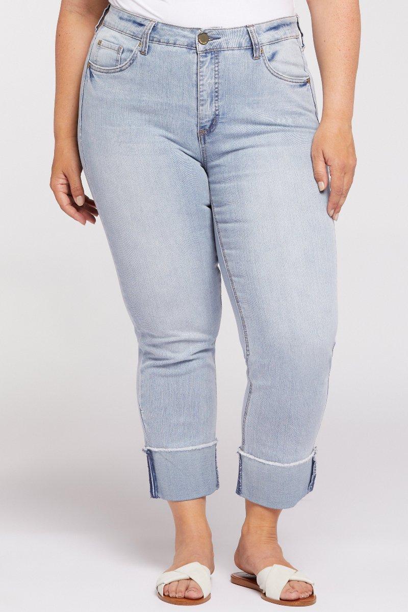 seven 7 High Rise Boyfriend Slim Straight Jean Gloss