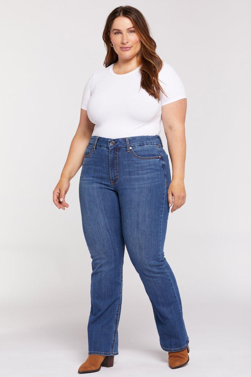 seven 7 High Rise Tummyless Micro Boot Cut Jean Harlem