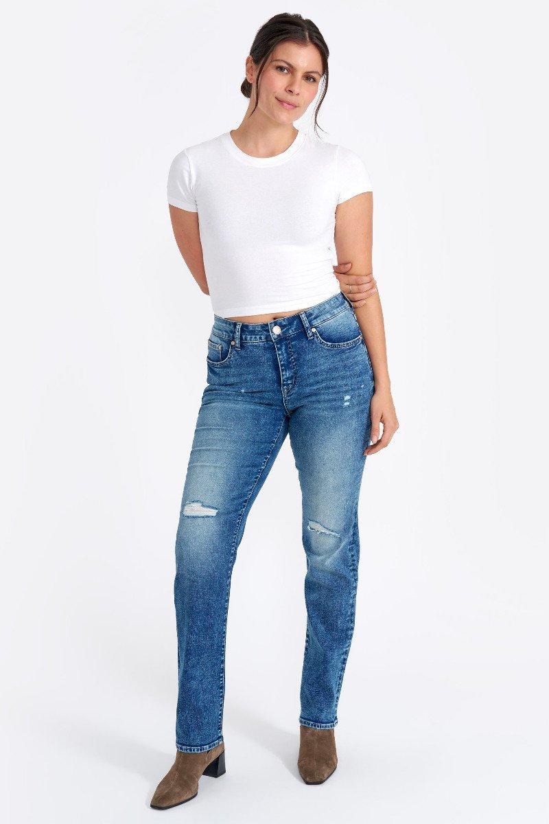 seven 7 High Rise Vintage Straight Jean Entrantress