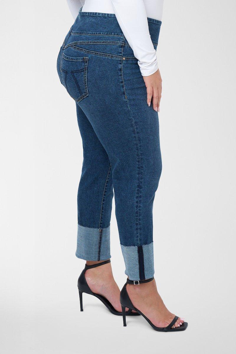 Seven 7 Pull On Tummy Toner High Cuff Jeans St. James