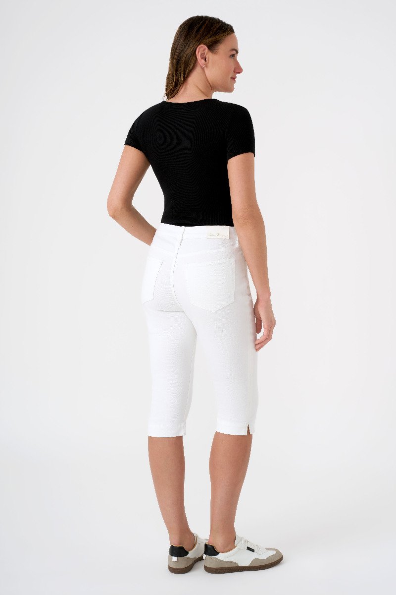 Seven 7 Audrey Pintuck Skimmer Jean White