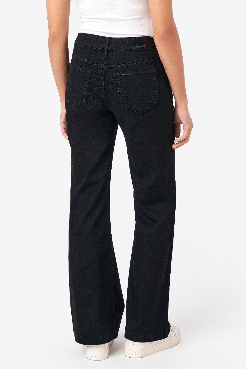 Seven 7 Bella Wide Leg Jean Black Rinse