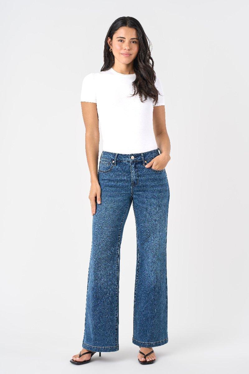 seven 7 Bella Wide Leg Jean Honey Wash