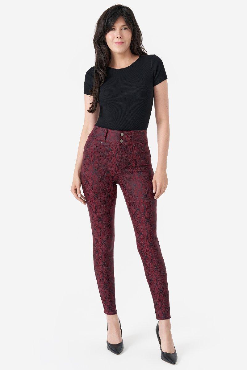 seven 7 Curvy Legging Burgundy Snake Print