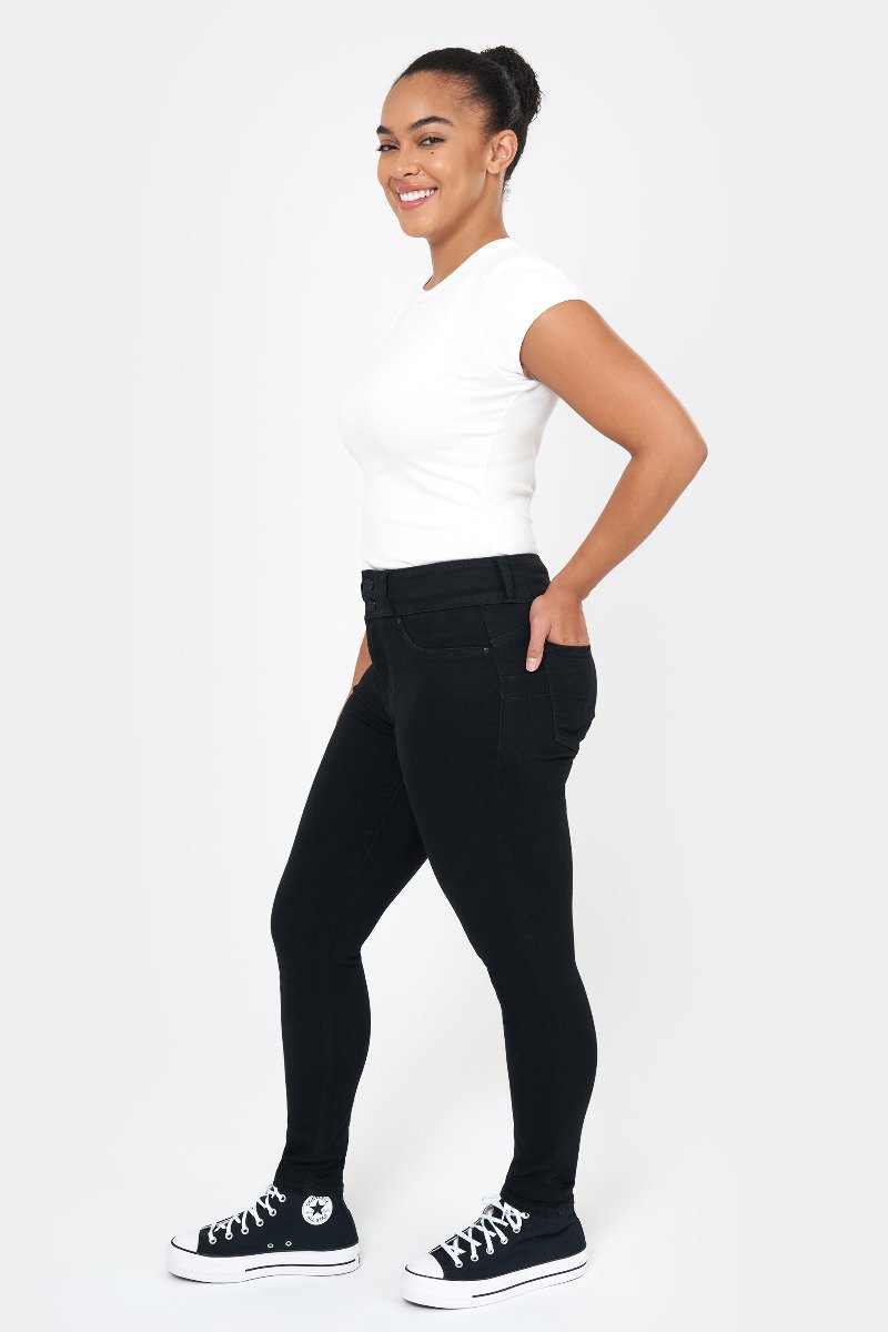 Seven 7 High Rise Curvy Legging Black Rinse