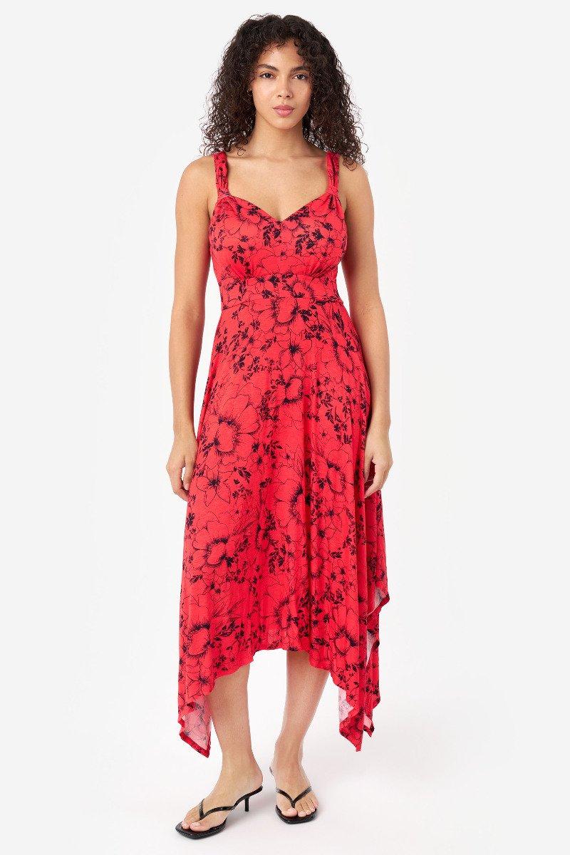 seven 7 Molded Cup Dress Poppy Floral