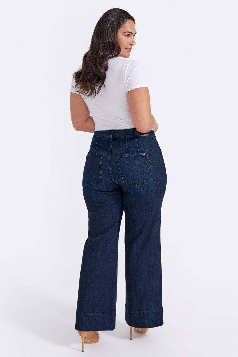 Seven 7 Pintuck Wide Leg Jean Cruella