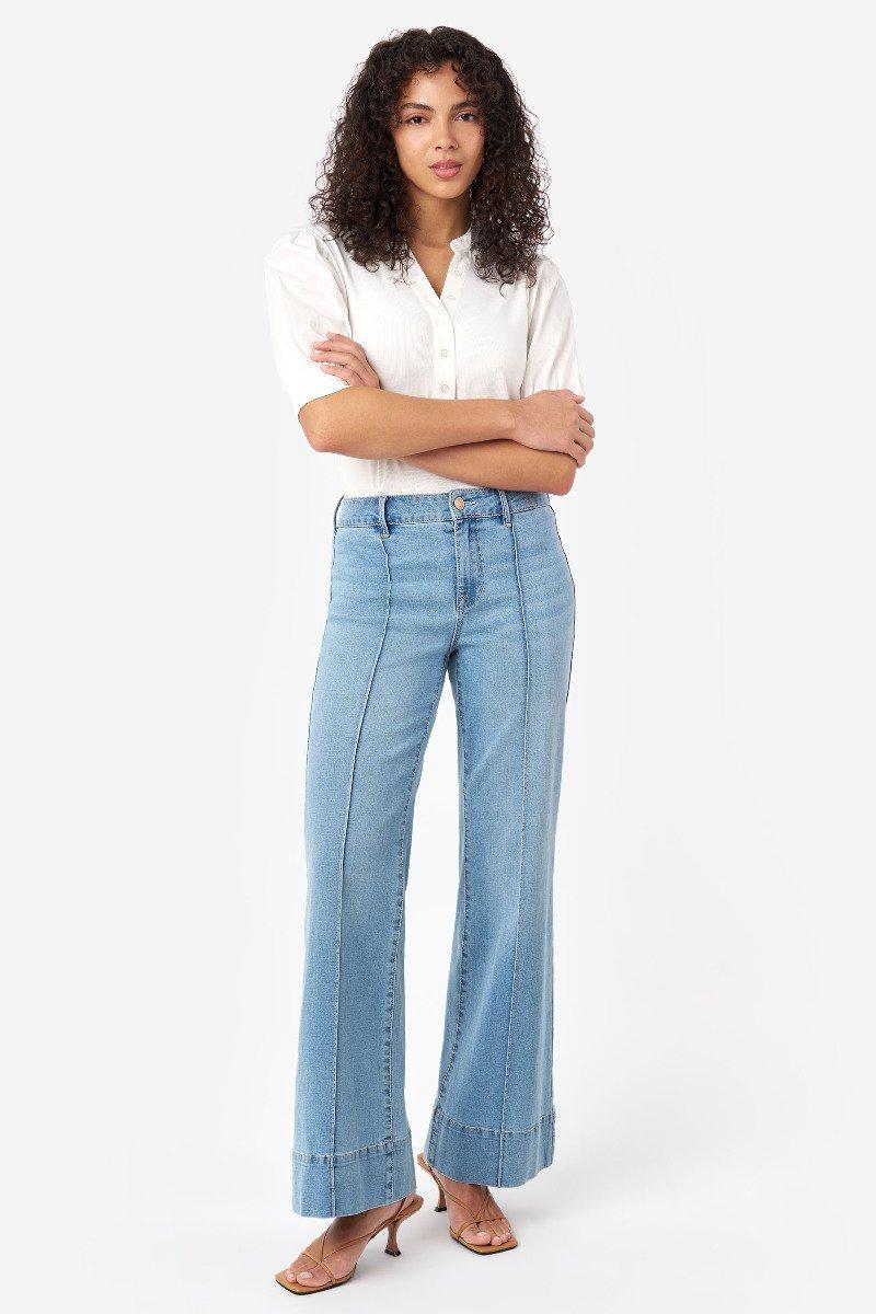 seven 7 Pintuck Wide Leg Jean Martinique