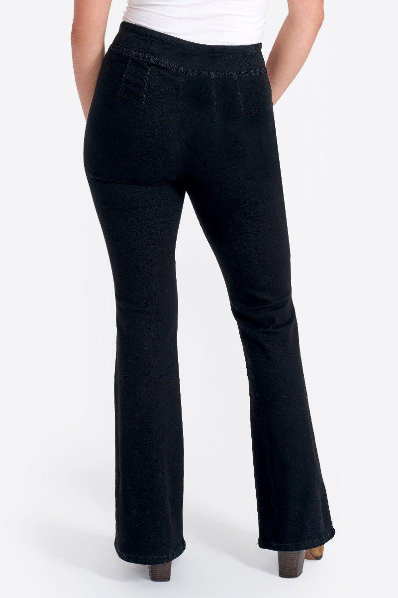 seven 7 Revenge Flare Jean Rinse Black