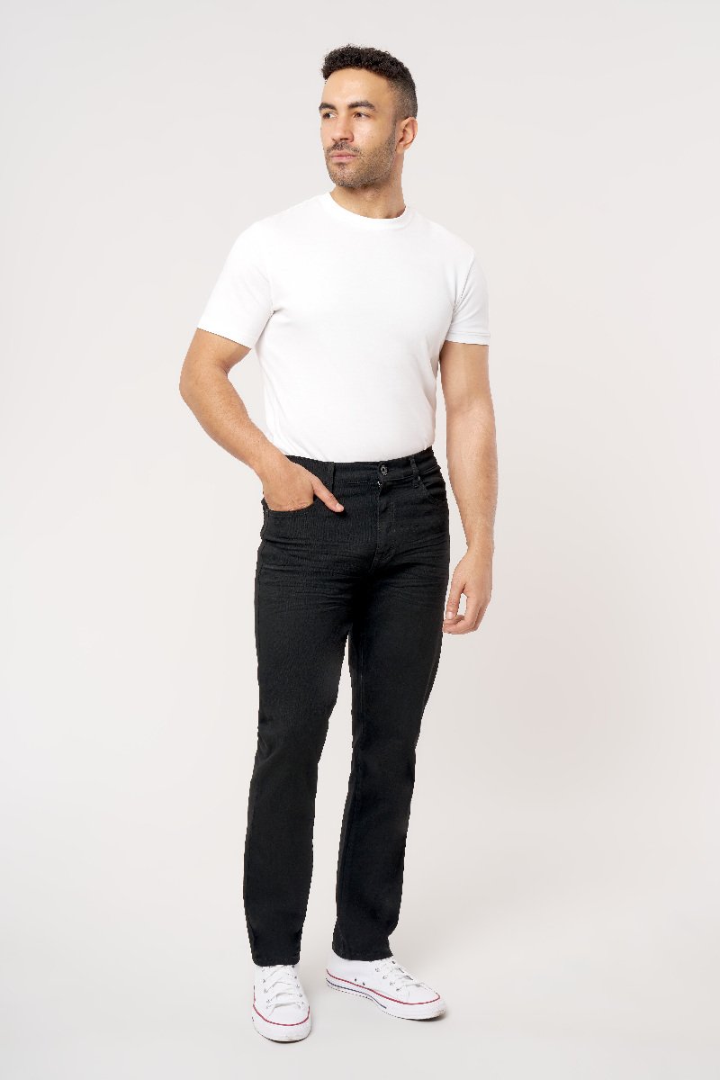 seven 7 Slim Straight Leg Jean Black
