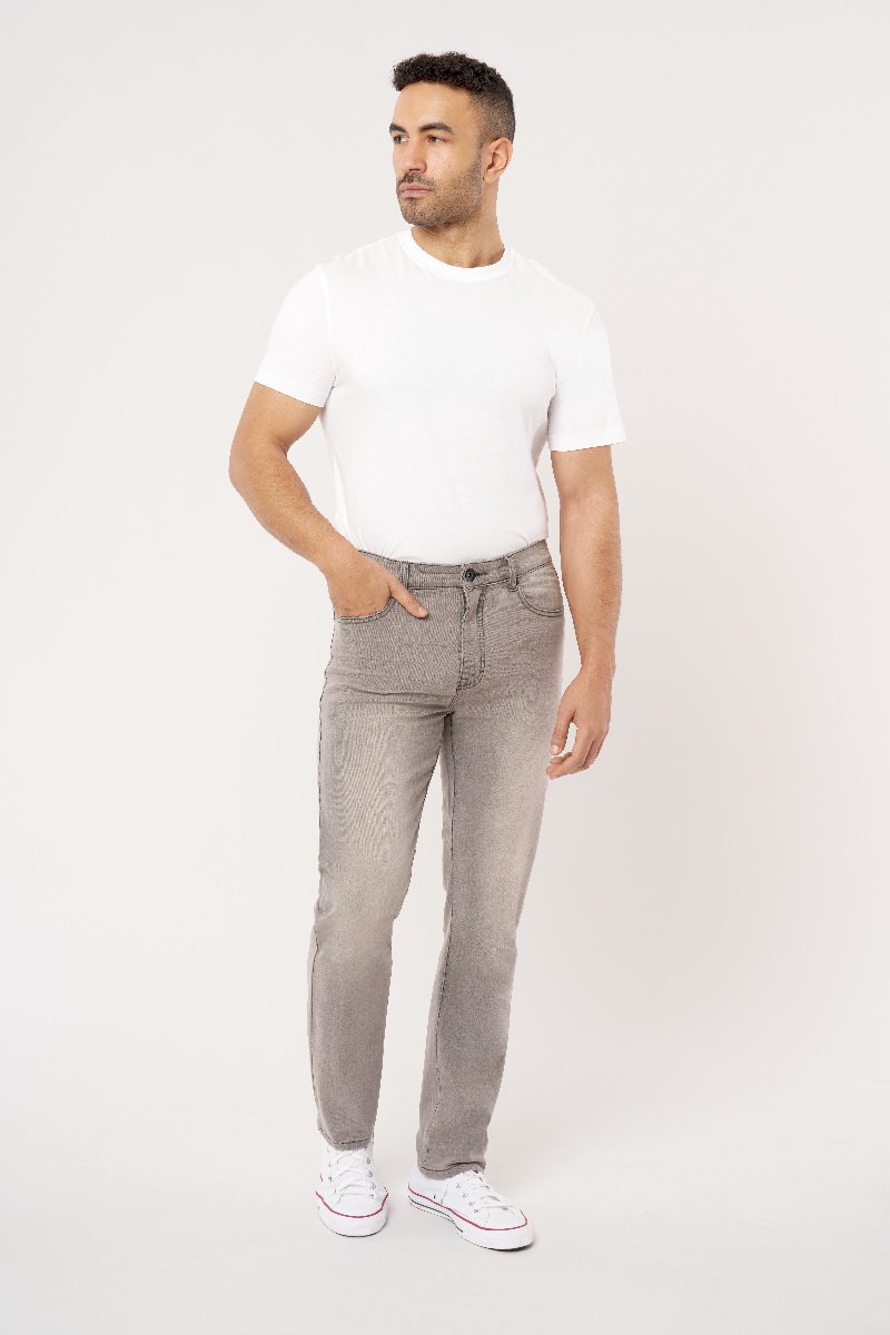 seven 7 Slim Straight Leg Jean Grey Wash