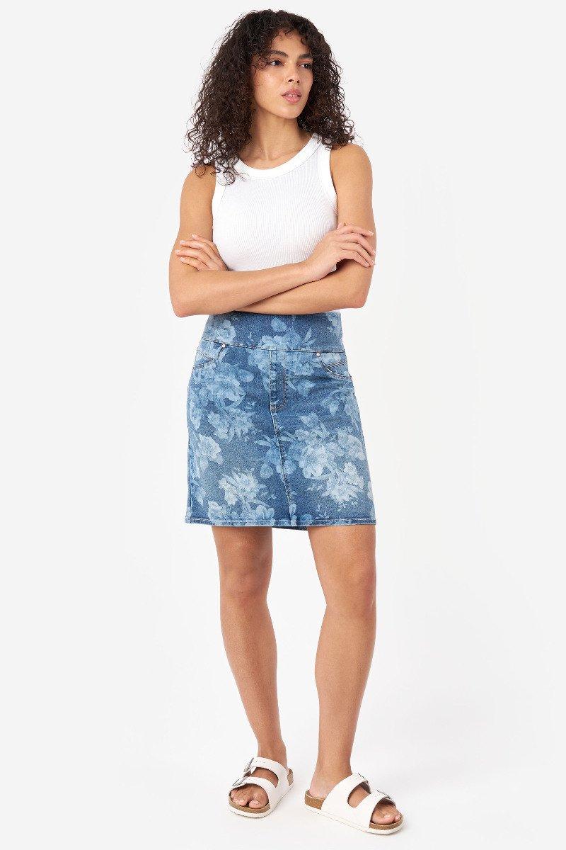 seven 7 Tummy Toner Skort Floral Print