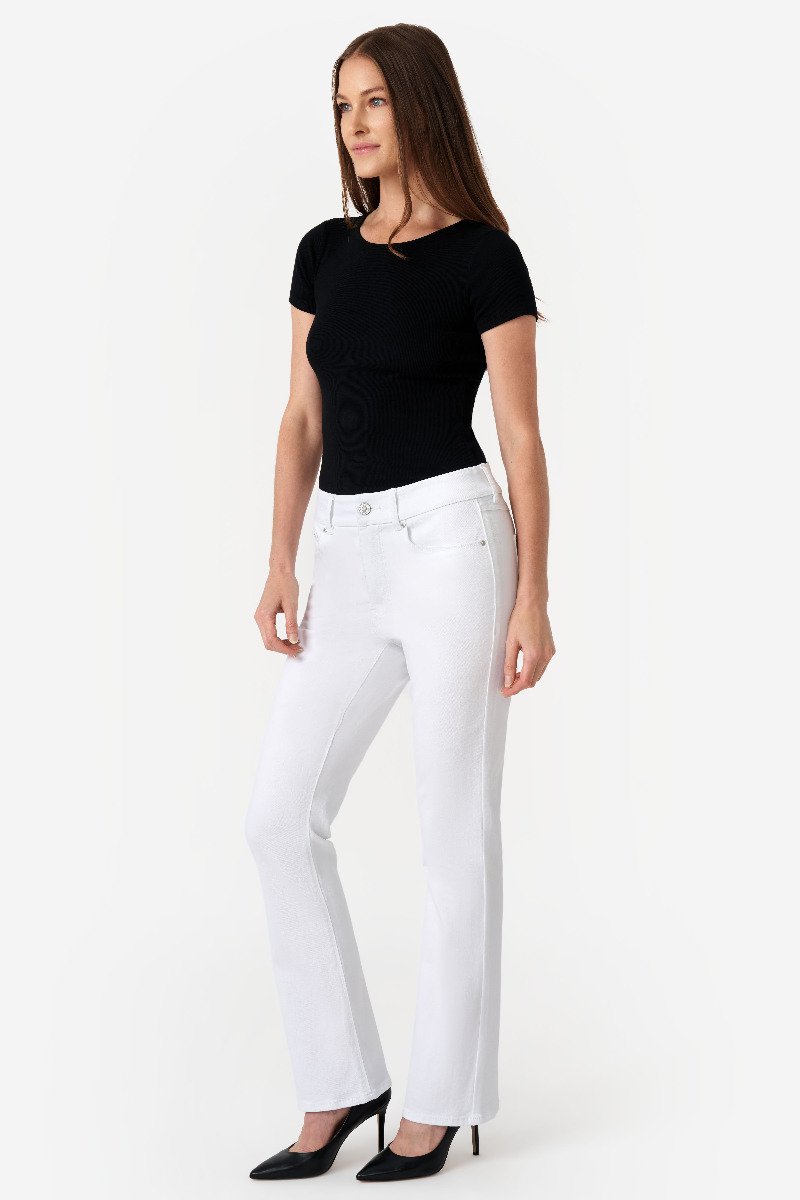 Seven 7 Tummyless Boot Jean White