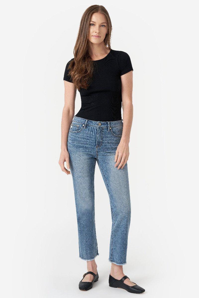 seven 7 Vintage Ankle Straight Jean Desert Dust
