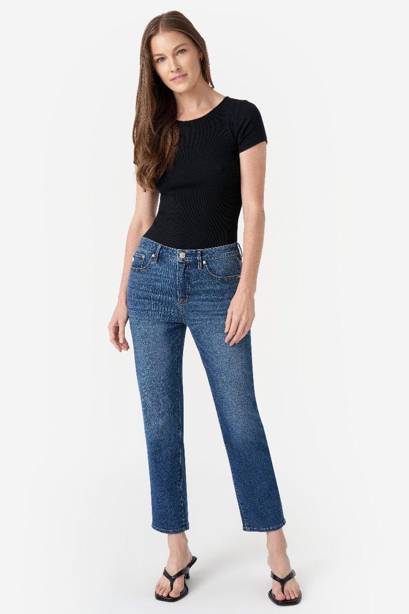 seven 7 Vintage Ankle Straight Jean Lone Wolf