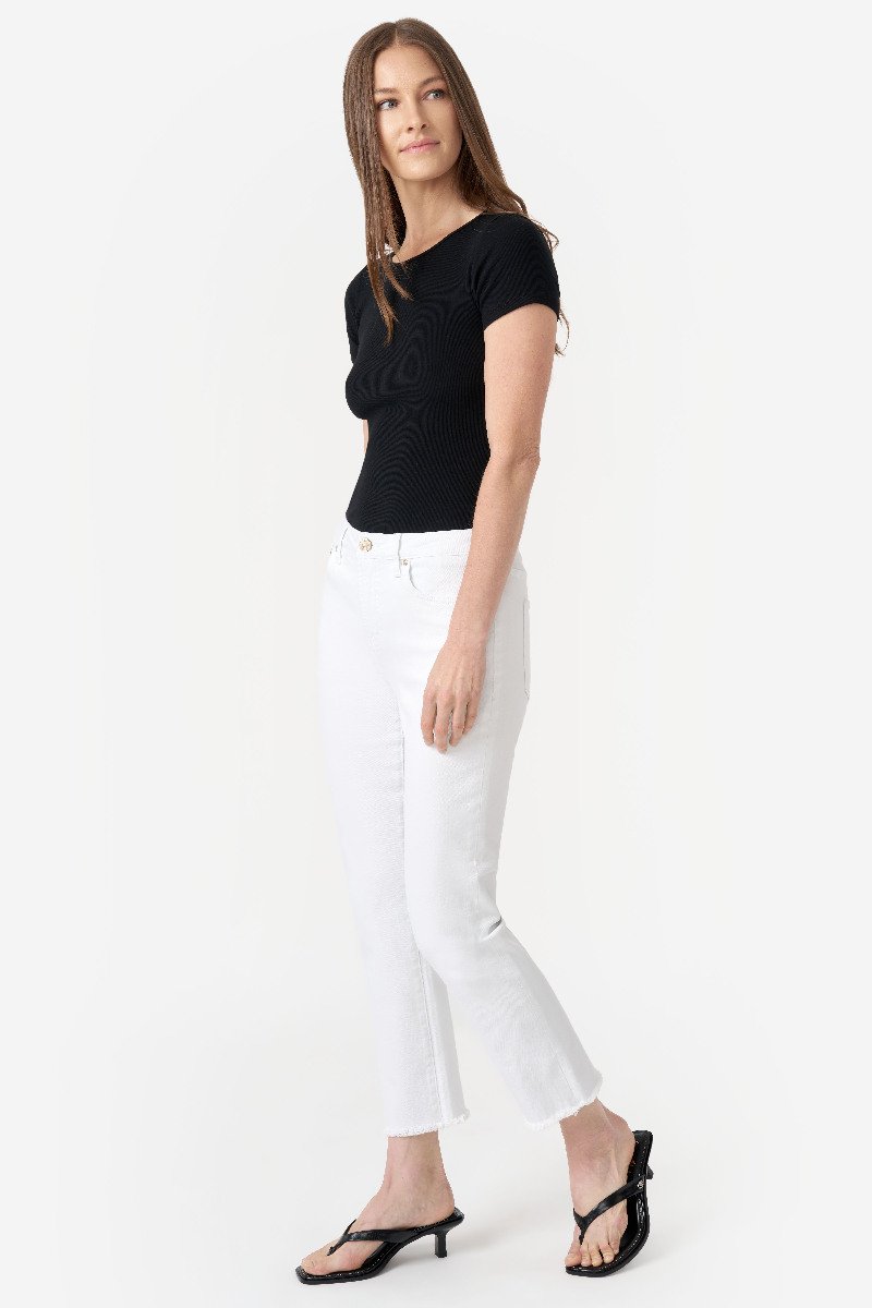 Seven 7 Vintage Ankle Straight Jean White