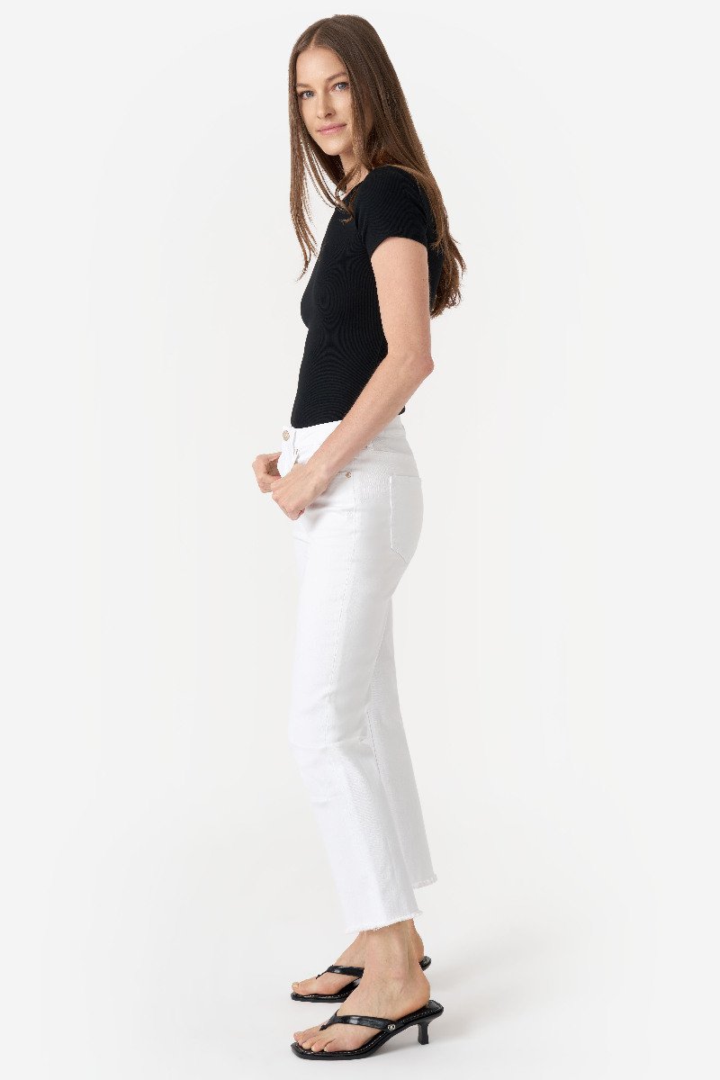 Seven 7 Vintage Ankle Straight Jean White