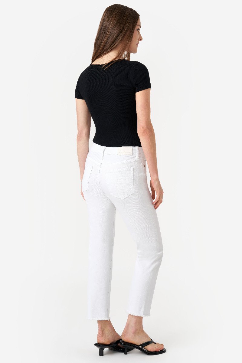 Seven 7 Vintage Ankle Straight Jean White