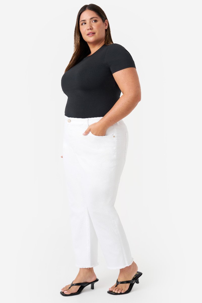 Seven 7 Vintage Ankle Straight Jean White