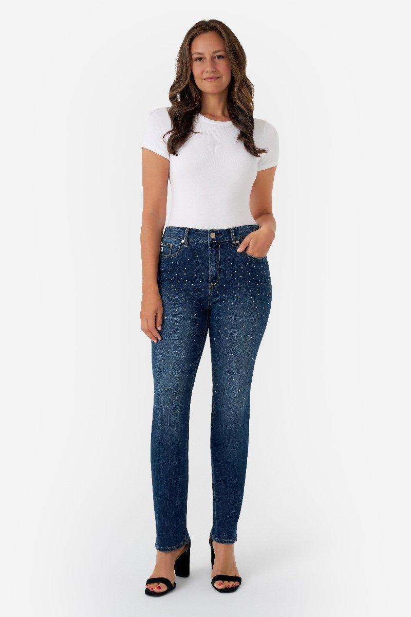 seven 7 Vintage Shine Denim Straight Jean Mulan