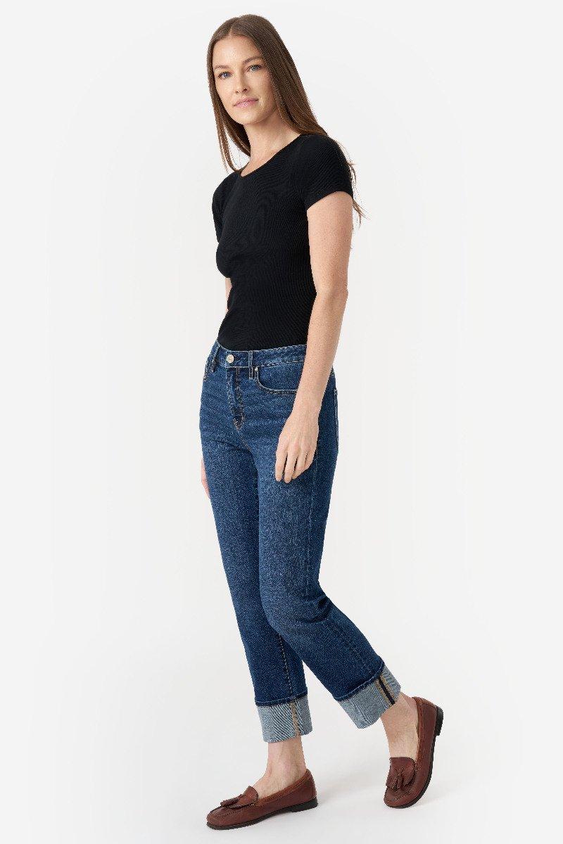 Seven 7 Vintage Straight Cuffed Jean Ocean Drift