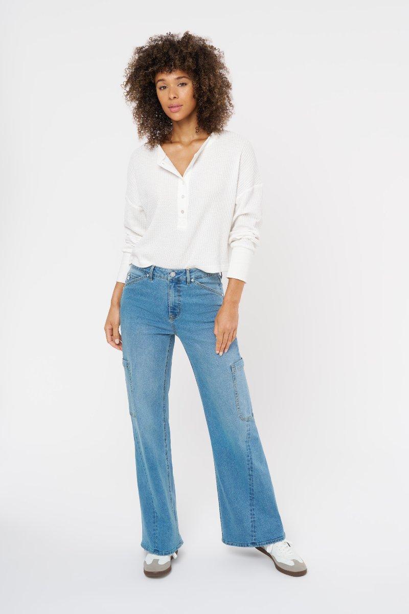 seven 7 Wide Leg Cargo Jean Boski