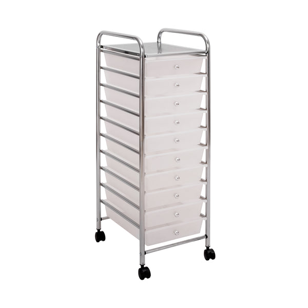 Seville Classics 10-Drawer Organizer Cart Rolling Organizer Cart