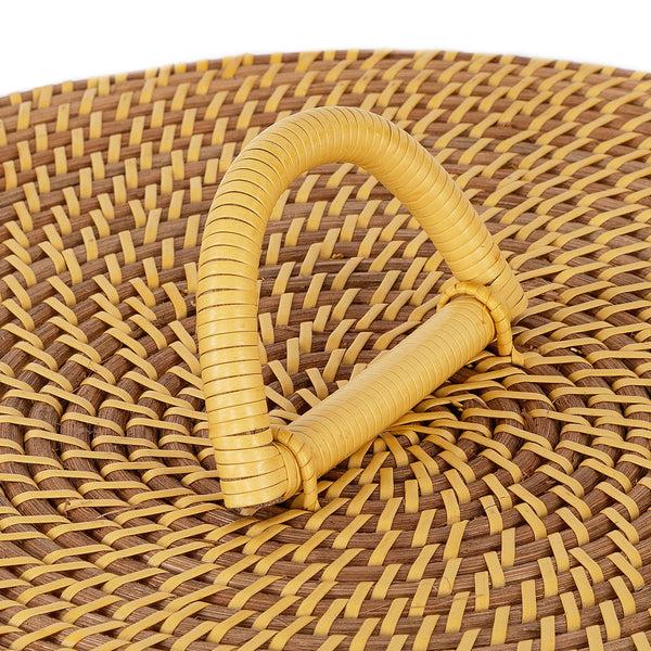 Seville Classics 3-Piece Handwoven Rattan Lidded Laundry Hamper Basket Set LAUNDRY