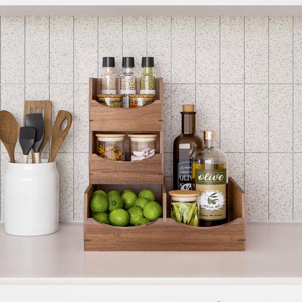 seville classics 3-Piece Stackable Acacia Organizer Set Acacia seville classics 3-Piece Stackable Acacia Organizer Set Acacia