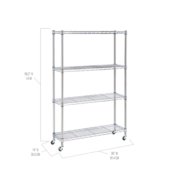 Seville Classics 4-Tier NSF-Certified Steel Shelving Shelving