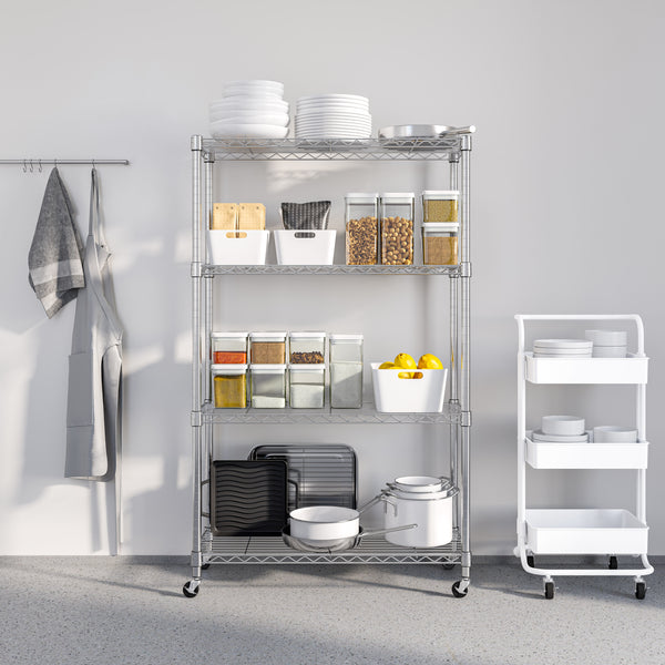 seville classics 4-Tier NSF-Certified Steel Shelving Shelving
